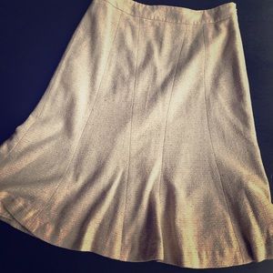 Size 6 Cream Color A-line Skirt